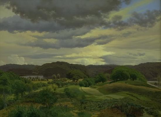 Vilhelm Kyhm Jysk skovegn Norge oil painting art